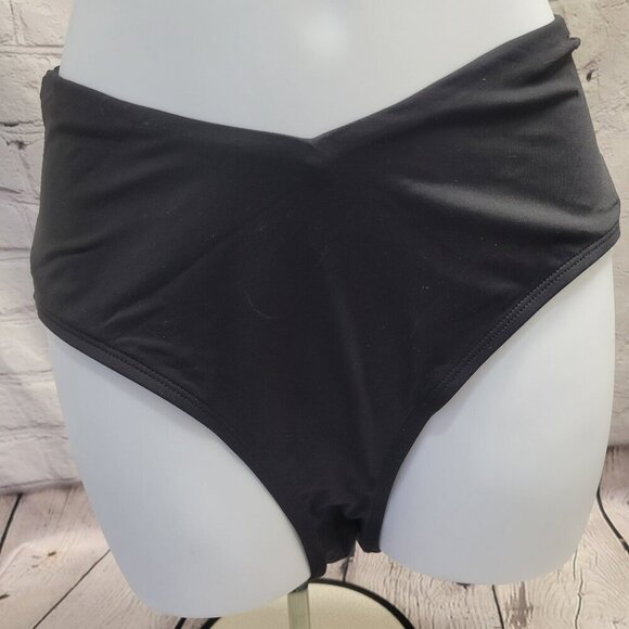 Lauren Ralph Lauren Women's Beach Club Mid Rise V Bikini Bottom - Picture 1 of 5